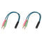 2 Pack 3.5mm 4 Pole 1 Female To 2 Male Plugs Stereo Audio Y Splitter