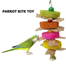 Parrot Bird Pet Hanging Swing Bird Corn Husk Chewing Bite Scratch Toys