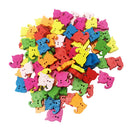 100Pcs Cute Wooden 2-Holes Sewing Buttons Cartoon Cat Crafts Scrapbooking