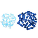 40p/Set T-Taps & Male Insulated Quik Splice Lock Wire Terminals Connectors Blue