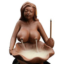 Naked Lady Ceramic Incense Burner Smoke Back flow Cone Nude Holder G Censer Q6O0