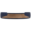 Woman plastic frame flannel lining hairband headband dark blue O9O8