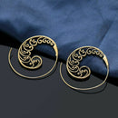 Ethnic Bohemian Drop Earrings For Women Spiral Earrings Exaggerated Whirlpo