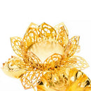 Golden Silk Hollow Lotus Candle Ghee Lamp Holder For The Buddha Candle Hold