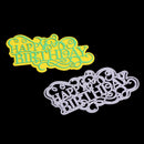 12.4cm Happy Birthday Metal Cutting Dies Stencils DIY Scrapbooking Paper Card #