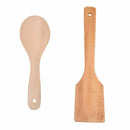 Wooden Rice Paddle Scoop Ladle Pancake Turner 2 Pcs I4W3