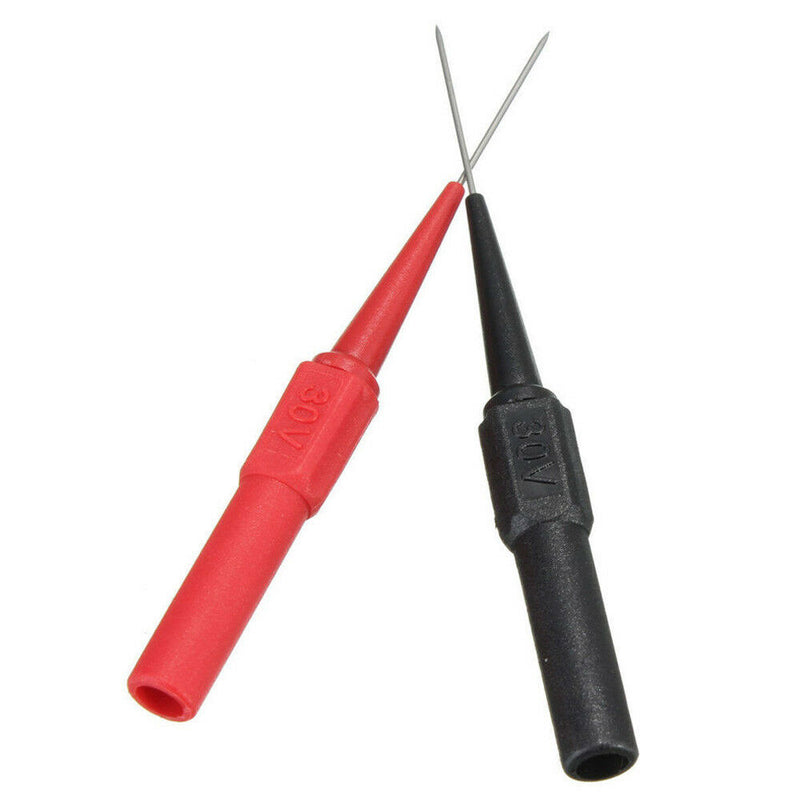 2Pcs/Set Red+Black Insulation Piercing Needle Non-destructive Test Probes Tool