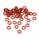 50 Pcs Red Silicone O Ring Seal Washers 10mm x 6mm x 2mm  3C