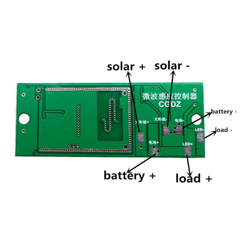 Microwave Radar Induction Solar Lamp Control Panel Lithium Battery Board