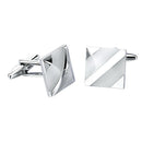 1Pair Men's Shirt French Square Shell Brass Cufflinks Cuff Links For Male Suits