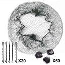 50pcs 50cm Elastic Lace Hair Bands+20pcs 4.5cm Hairpins Hair Accessories