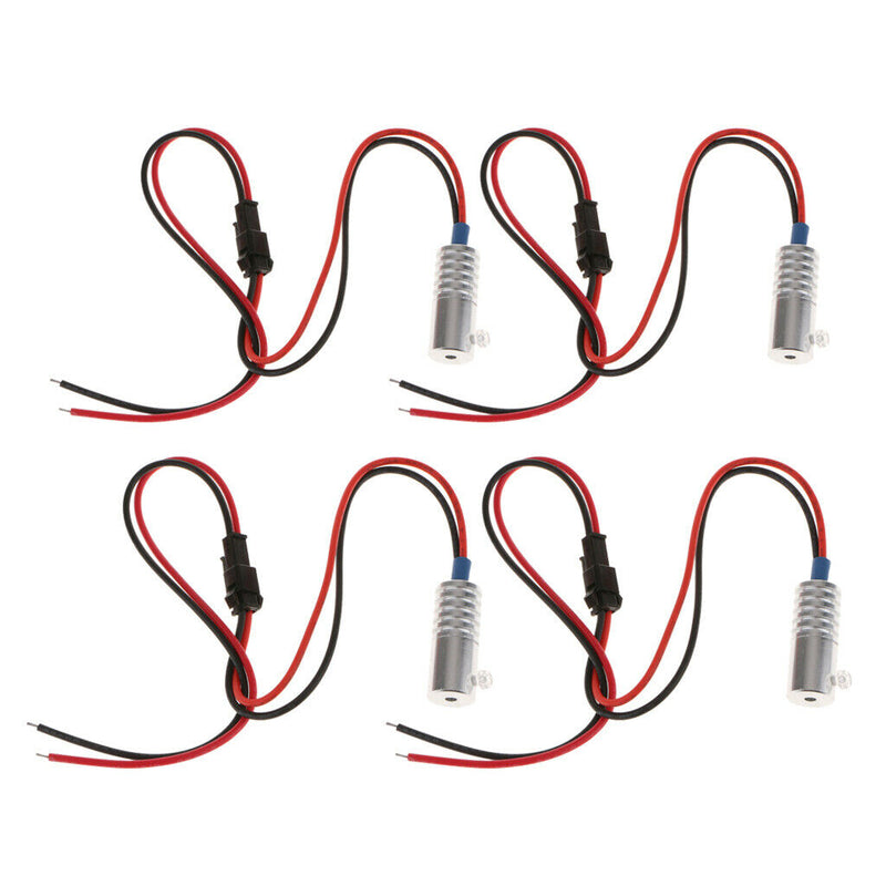4Pcs Led Light Source Illuminator Car Ceiling Fiber Optic Light Red & White