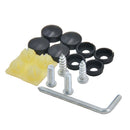 Antirust Car License Plate Frame Screws Fastener & Chrome Caps Cover Repalce
