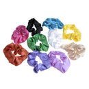 10Pcs Hair Scrunchies Pack Satin Bands Elastic Ponytail Holder Tie F. Women Girl