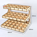 DIY Wooden Paint Rack Ink Storage Organizer 3-layer 54-grid