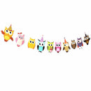 cartoon owl paper flag birthday party decoration banner bunting for children 3C