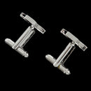 Men's Stainless Steel Cufflinks Black Cross V1S8