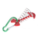 Fishbone Anchor Tent Pegs Hiking Camping Deck Garden Stakes Adjuster TensioS Hn