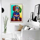 5D DIY Full Drill Diamond Painting Colorful Dog Cross Stitch Embroidery