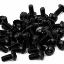 Button M5 x 10mm Hex Head Screw Cap Black 50 P4Z7