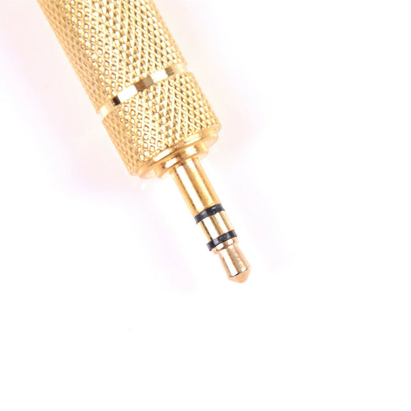 3.5mm Male to 6.5mm Female Jack Plug Stereo Microphone Audio Adapter Converte JR