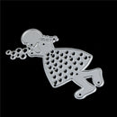 Vivid Girls Blowing Bubbles Embossing Metal Cutting Dies Stencils Scrapbooki FT