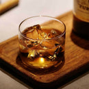 New Whiskey Glass Small Glass Japanese Style Mountain Wooden Bottom Wine Gl