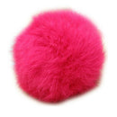 5X(Fashion Rabbit Fur Ball Decoration Keychain for Mobile Phone School Bag L8I5)