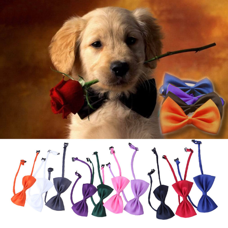 10x Pet Puppy Kitten Dog Cat Adjustable Neck Collar Necktie Groom Suit Bow Tie