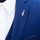 Mens Business Music Note Collar Brooch Suit Lapel Pin Badge Party Jewelry
