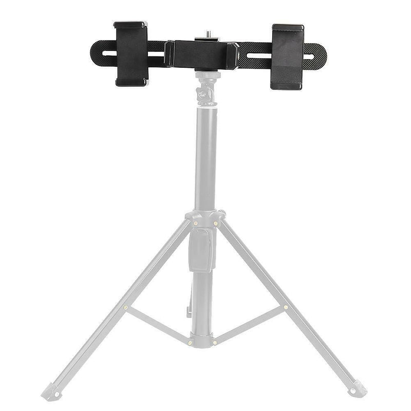 Universal Tripod Phone Holder Aluminum Alloy 360 Degree Rotation Holder w/3 Clip