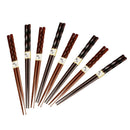 8 Pairs Japanese Classic Solid Wooden Chopsticks Set Gift Set for Kids Kit JND