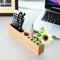 Office Supplies Desktop Storage Box Stationery Solid Wood Pen Holders,Mobil X6H1