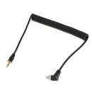 3.5mm to Male Flash PC Sync Cable Cord with Screw Lock for CANON 7D 5D II 1D 1DS
