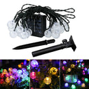 LED Solar Fairy Light Bulb String Outdoor Wedding  Colorful 9.5m 50Bulbs