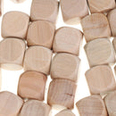 50Pcs Wooden Blank Dice 16mm Game Dice for Kids Building Blocks DIY Craft