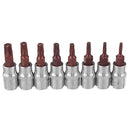 8pcs Drive Bit Heavy Duty Home T8-T40 Torx Star 6.35mm Socket Set Wrench Tools