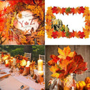 3 Color 300 PCS Artificial Cloth Maple Leaves Multicolor Autumn Fall Leaf F