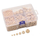 1150pc 6mm-20mm Natural Wood Beads Unfinished Round Wooden Loose Beads Spacer