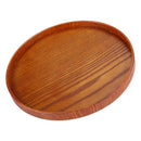Round Natural Tray Hotel Food Dishes Wood Plate Restaurant Fruit Plate Stor