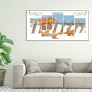 5pcs 5D DIY Full Drill Diamond Painting Beach Cross Stitch Kits Home Wall Decor