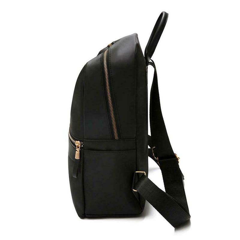 2pcs/set Women Nylon Backpack Clutch Preppy Solid Shoulder Schoolbags Purse A