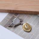 1holes alloy tortoise incense burner holder censer plate for sticks & cones  Gw