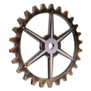 2 pieces Rustic Industrial Wooden Wall Hanging Gear Home Bar Art Decor 29CM