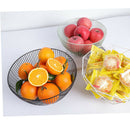 Deep Bowl Fruit Basket Food Container Vegetable Bread Snack Basket Black