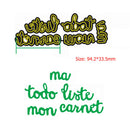 French Letter Cutting Dies for DIY Scrapbooking Album Card Making (H3985) A