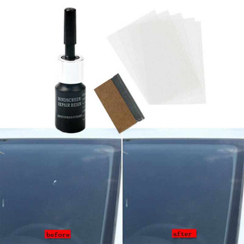 Car Windows Glass Repair Liquid Gloves Auto Cracked Scratch Fluid (1 Set)