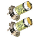 1Pair Bright Yellow H7 100W 2323 Chip Fog Spot Driving LED Light Bulbs