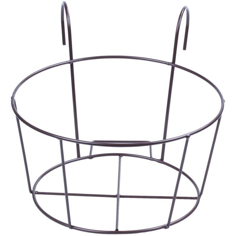 Metal Iron Flower Pot Hanging Balcony Garden Plant Planter Home Decor baske