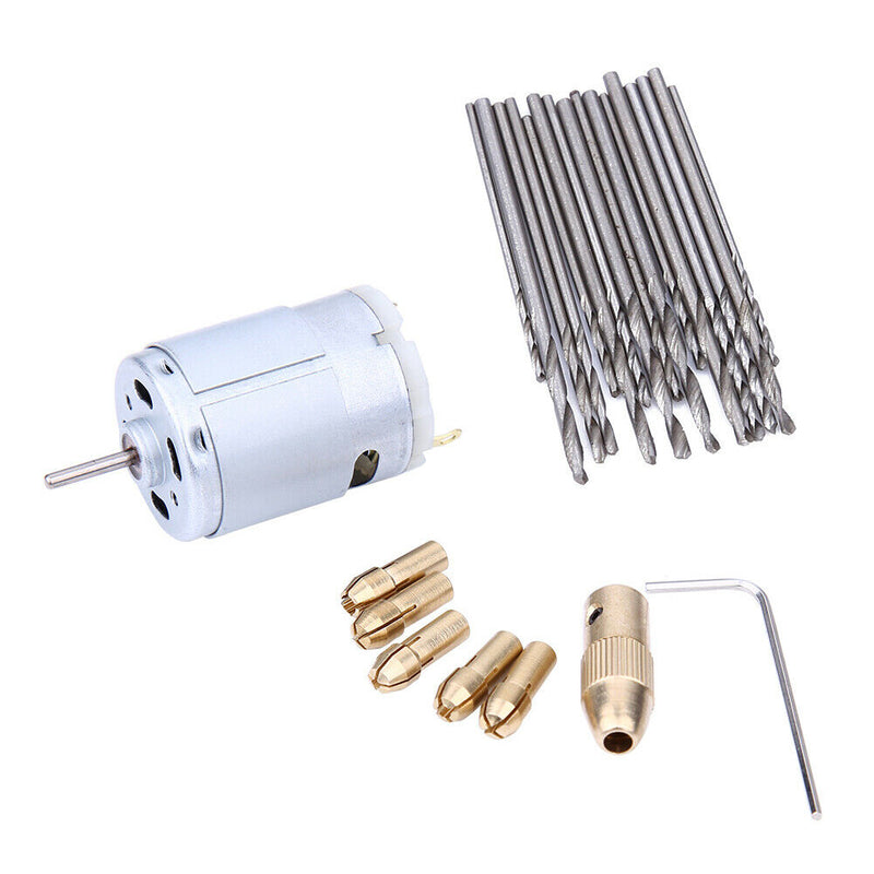 Electric Hand Drill Mini Small 12V Motor and 0.8-1.5mm Twist Drill Rotary T A
